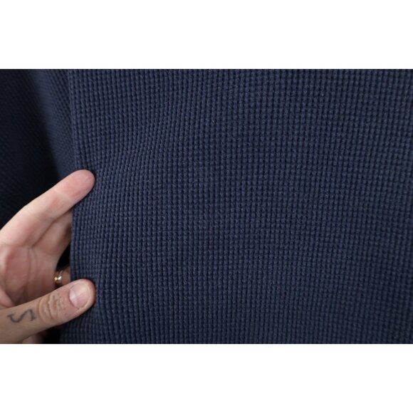 Vtg 90s Streetwear Mens XL Faded Thermal Waffle Knit Long Sleeve Henley T-Shirt - Picture 10 of 13